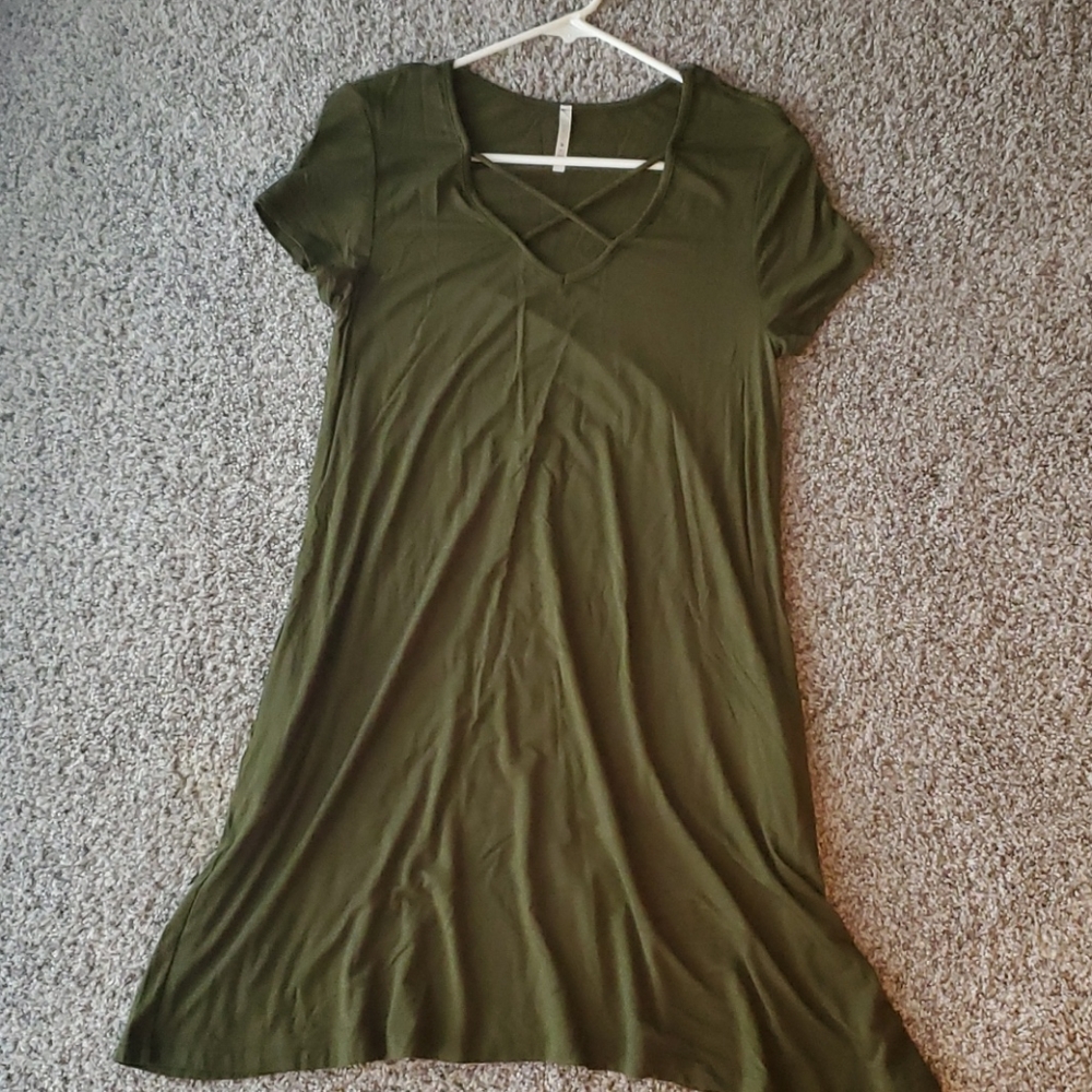 Olive Green Dress